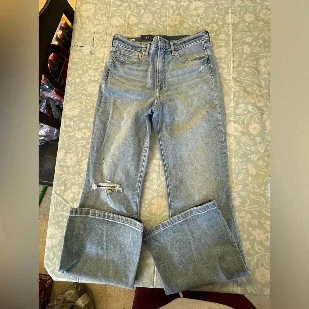 GAP High Rise Patched '70s Flare Jeans